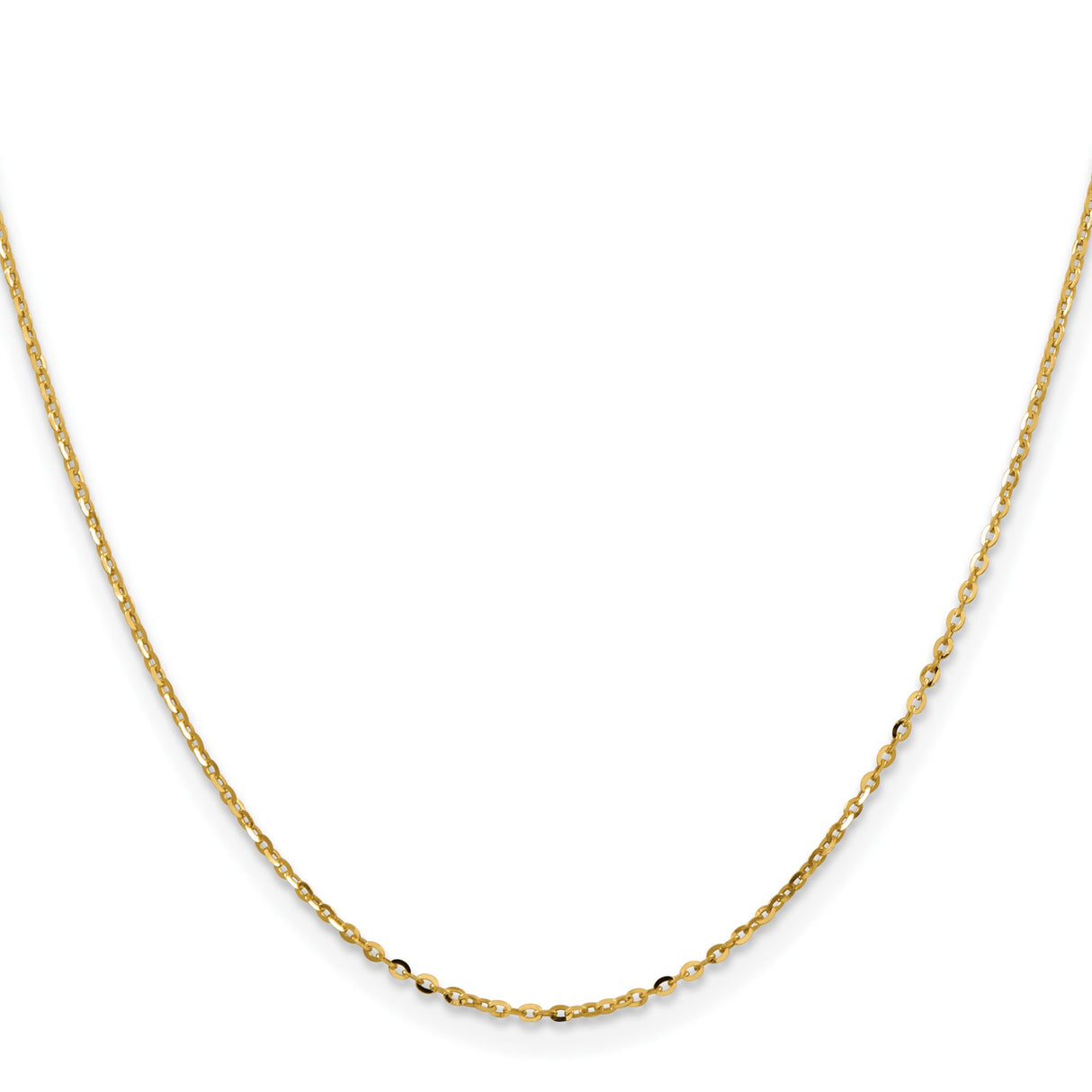18K Yellow Gold 1.5 mm Polished Chain Necklace