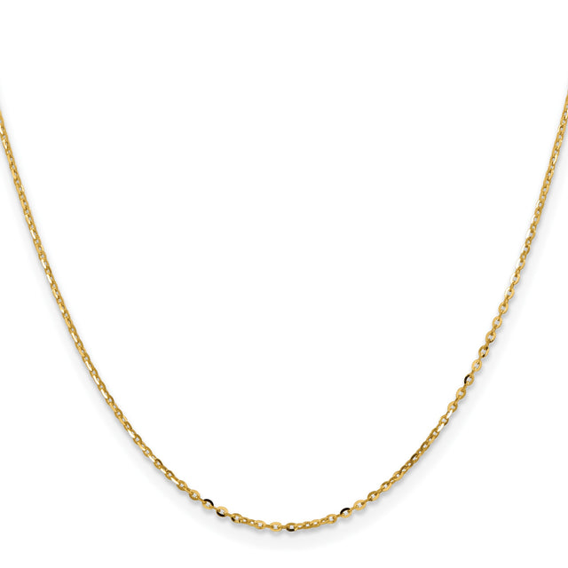 18K Yellow Gold 1.5 mm Polished Chain Necklace