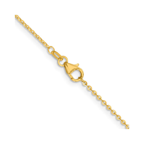 18K Yellow Gold 1.5 mm Polished Chain Necklace alternate angle
