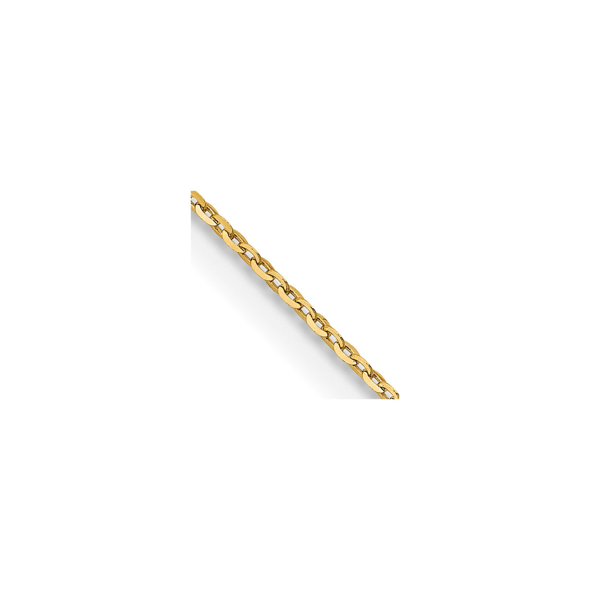18K Yellow Gold 1.5 mm Polished Chain Necklace detail view