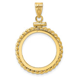 19 mm 14k Yellow Gold coin bezel for 19 mm Coin — additional image