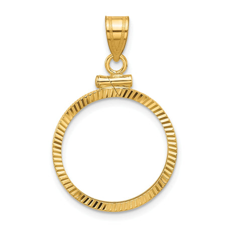 19 mm 10k Yellow Gold coin bezel for 19 mm Coin