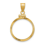 19 mm 14k Yellow Gold coin bezel for 19 mm Coin