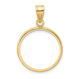 19 mm 10k Yellow Gold coin bezel for 19 mm Coin