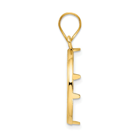 19 mm 14k Yellow Gold coin bezel for 19 mm Coin — alternate view