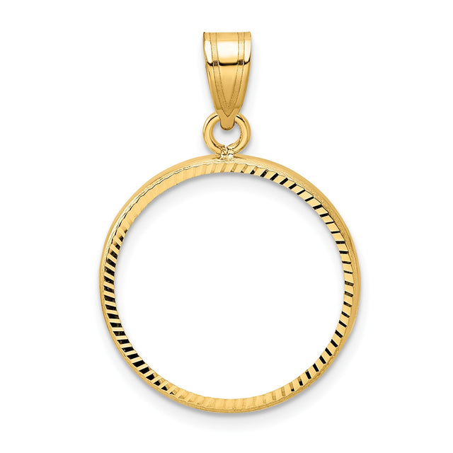 19 mm 14k Yellow Gold coin bezel for 19 mm Coin
