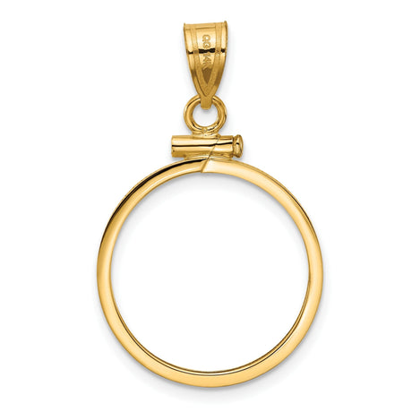 19 mm 10k Yellow Gold coin bezel for 19 mm Coin