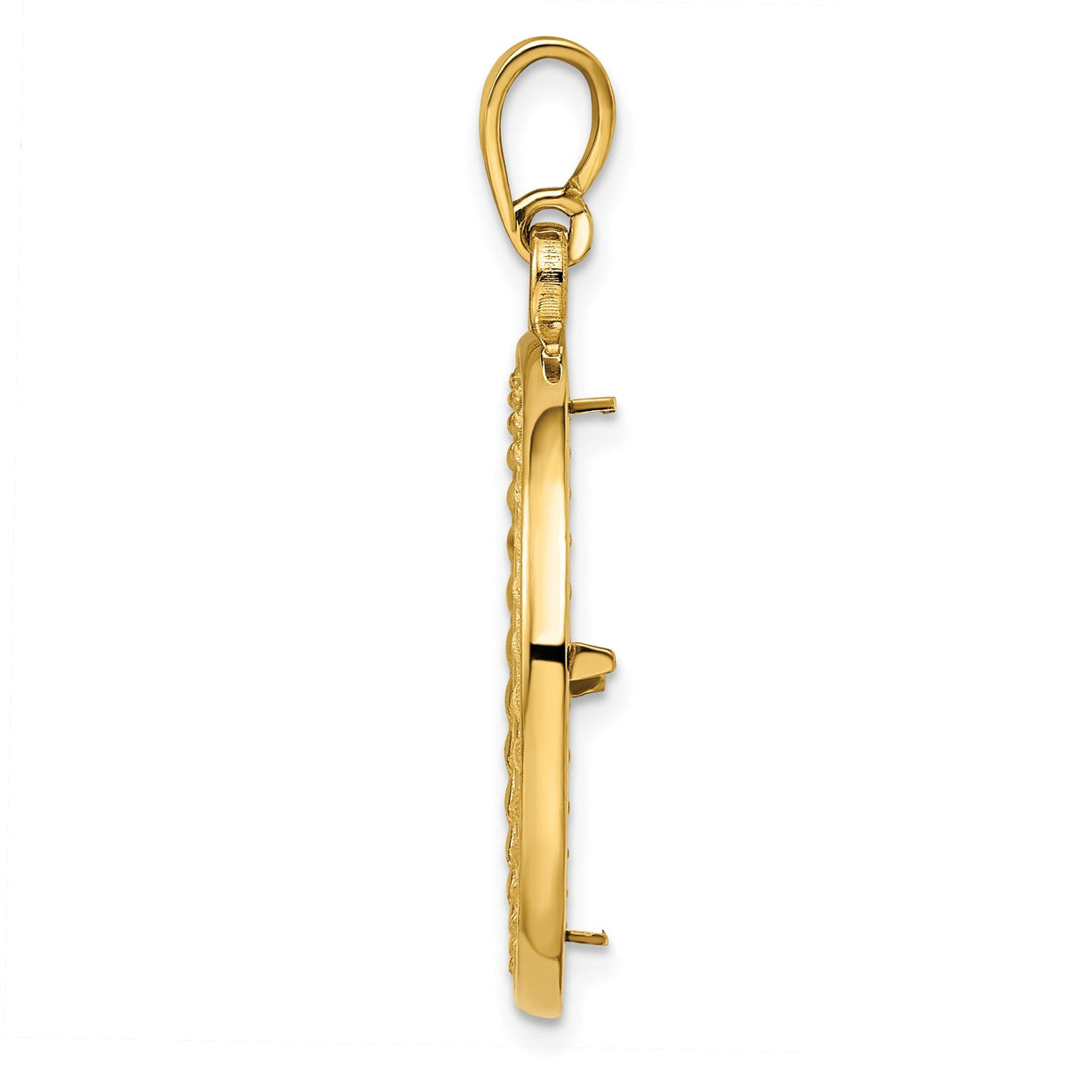19 mm 14k Yellow Gold coin bezel for 19 mm Coin — alternate view