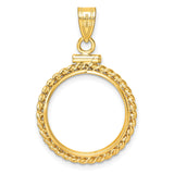 19 mm 14k Yellow Gold coin bezel for 19 mm Coin — additional image