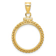 19 mm 14k Yellow Gold coin bezel for 19 mm Coin