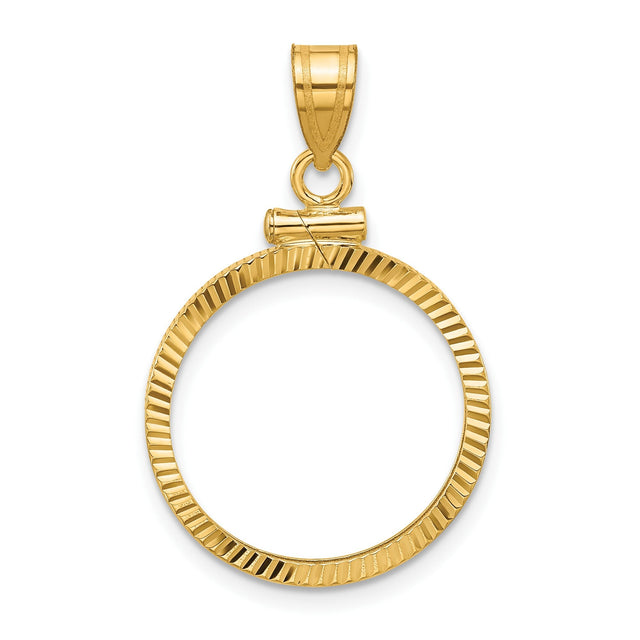 19 mm 14k Yellow Gold coin bezel for 19 mm Coin