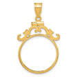 19 mm 14k Yellow Gold coin bezel for 19 mm Coin