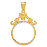 19 mm 14k Yellow Gold coin bezel for 19 mm Coin
