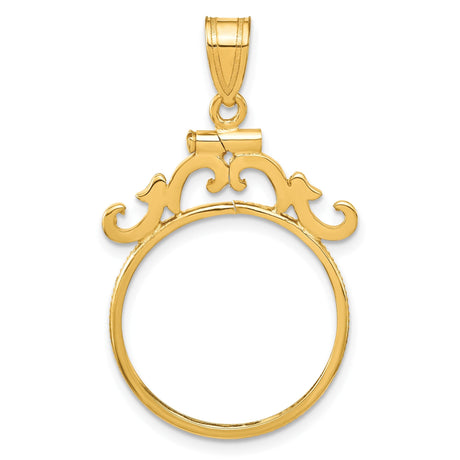 19 mm 14k Yellow Gold coin bezel for 19 mm Coin