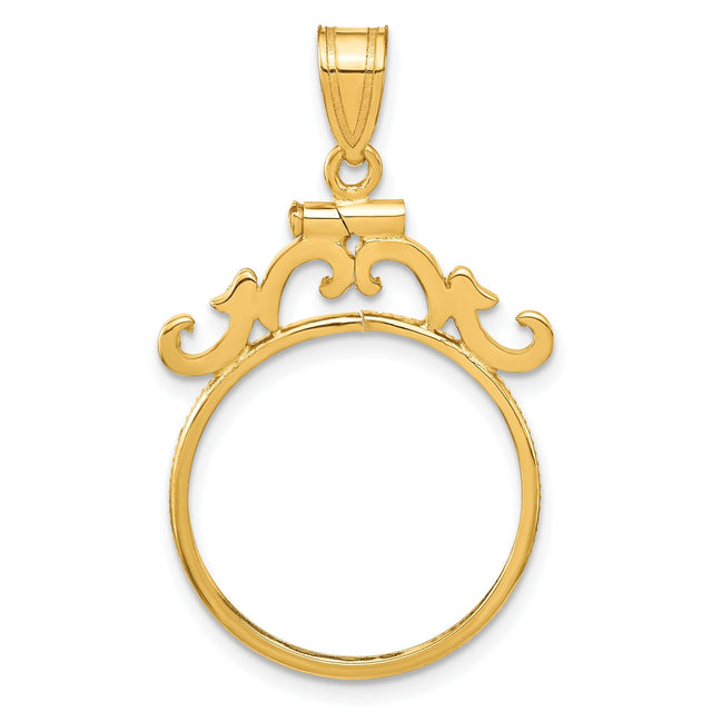 19 mm 14k Yellow Gold coin bezel for 19 mm Coin