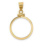 19 mm 14k White Gold coin bezel for 19 mm Coin