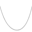 14K White Gold 0.8 mm Singapore Chain Necklace, Polished
