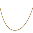 14K Yellow Gold 1 mm Polished Chain Necklace, Solid