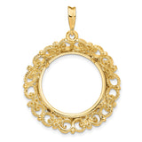 20 mm 14k Yellow Gold coin bezel for 19.5 mm Coin — additional image