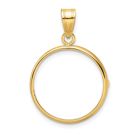 20 mm 14k Yellow Gold coin bezel for 19.5 mm Coin