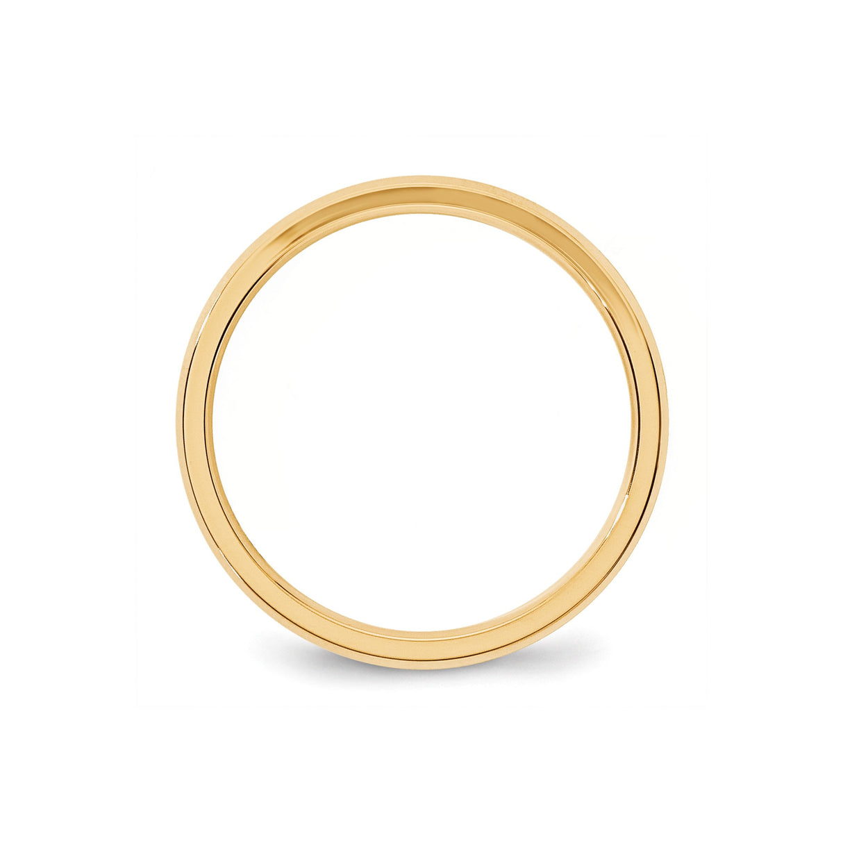 10k Yellow Gold Beveled Edge, Comfort Fit wedding band ring alternate angle