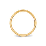 10k Yellow Gold Beveled Edge, Comfort Fit wedding band ring alternate angle