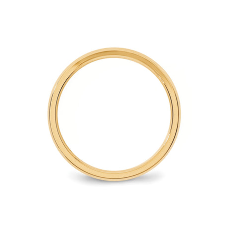 10k Yellow Gold Beveled Edge, Comfort Fit wedding band ring alternate angle