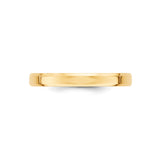 10k Yellow Gold Beveled Edge, Comfort Fit wedding band ring detail view