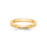 10k Yellow Gold Beveled Edge, Comfort Fit wedding band ring