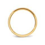 10k Yellow Gold Beveled Edge, Comfort Fit wedding band ring alternate angle