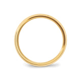 10k Yellow Gold Beveled Edge, Comfort Fit wedding band ring alternate angle