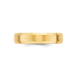 10k Yellow Gold Beveled Edge, Comfort Fit wedding band ring detail view