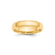 10k Yellow Gold Beveled Edge, Comfort Fit wedding band ring