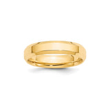 10k Yellow Gold Beveled Edge, Comfort Fit wedding band ring