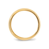 10k Yellow Gold Beveled Edge, Comfort Fit wedding band ring alternate angle