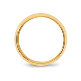 10k Yellow Gold Beveled Edge, Comfort Fit wedding band ring alternate angle