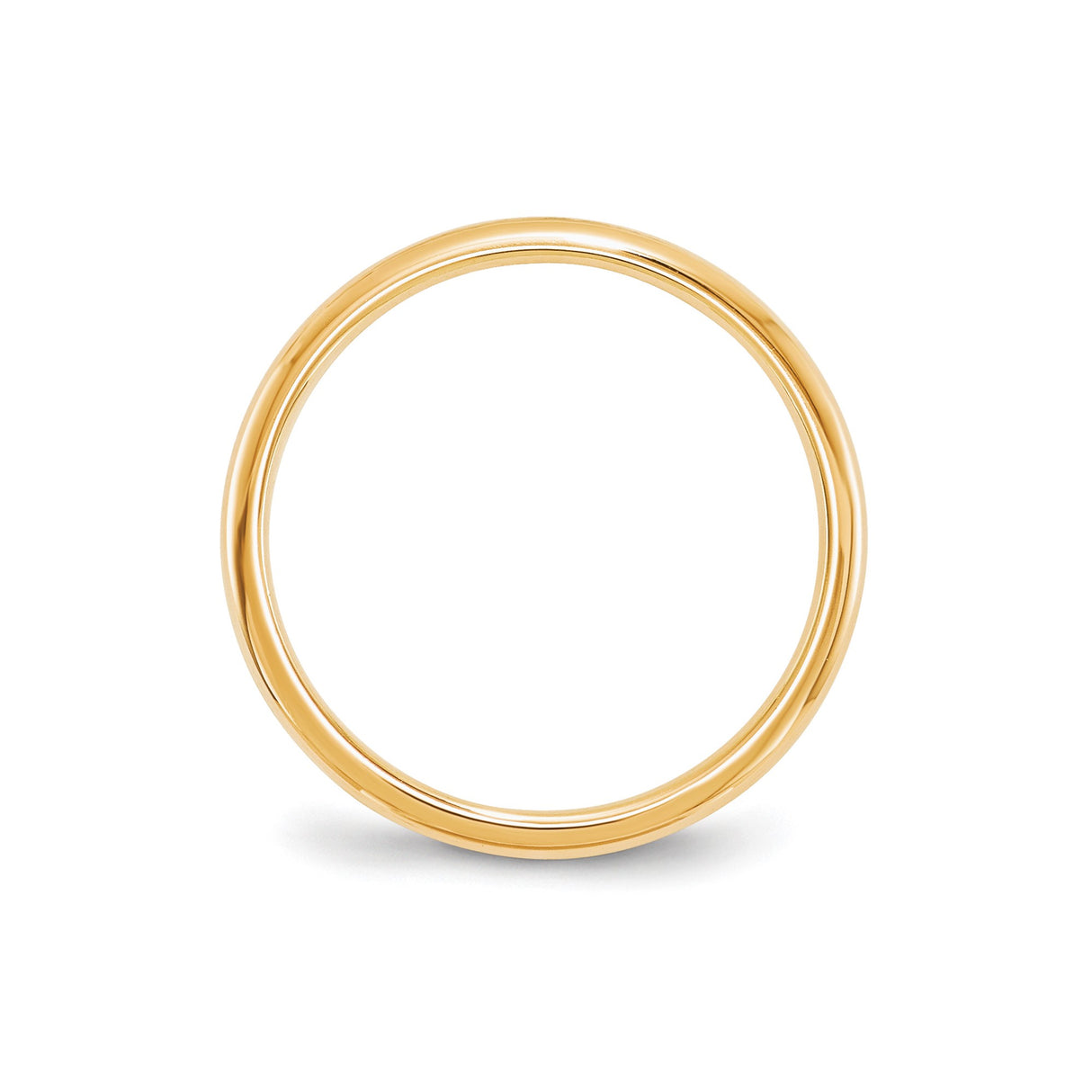 10k Yellow Gold Comfort Fit, Lightweight wedding band ring alternate angle