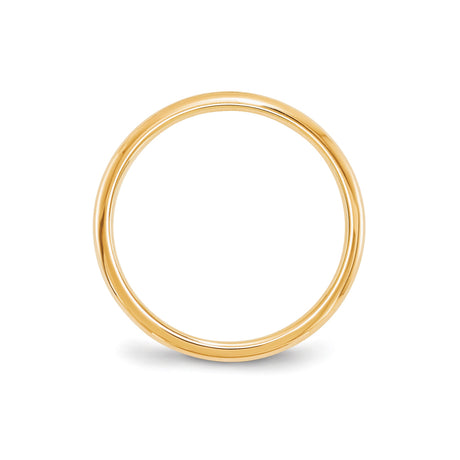 10k Yellow Gold Comfort Fit, Lightweight wedding band ring alternate angle