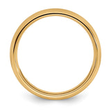 10k Yellow Gold Comfort Fit, Lightweight wedding band ring detail view