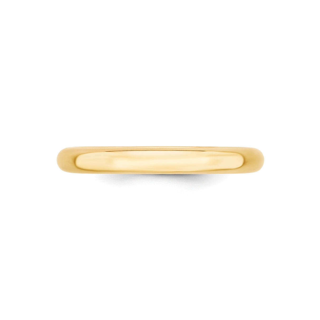 10k Yellow Gold Comfort Fit, Lightweight wedding band ring detail view
