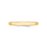 10k Yellow Gold Comfort Fit, Lightweight wedding band ring detail view