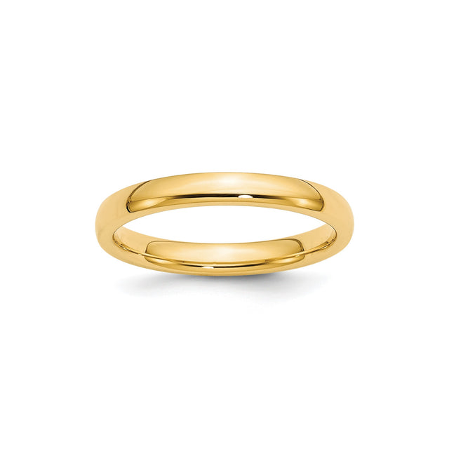 10k Yellow Gold Comfort Fit, Lightweight wedding band ring