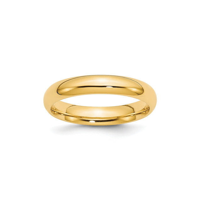 10k Yellow Gold Comfort Fit, Lightweight wedding band ring