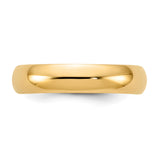 10k Yellow Gold Comfort Fit, Lightweight wedding band ring detail view