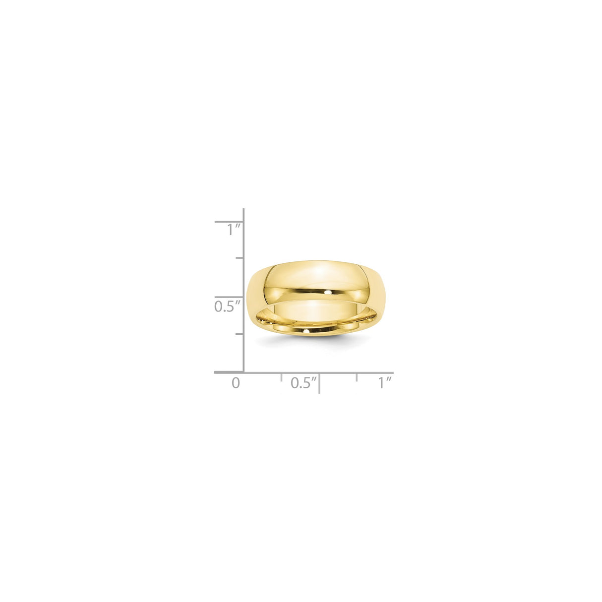 10k Yellow Gold Comfort Fit, Lightweight wedding band ring shown for scale