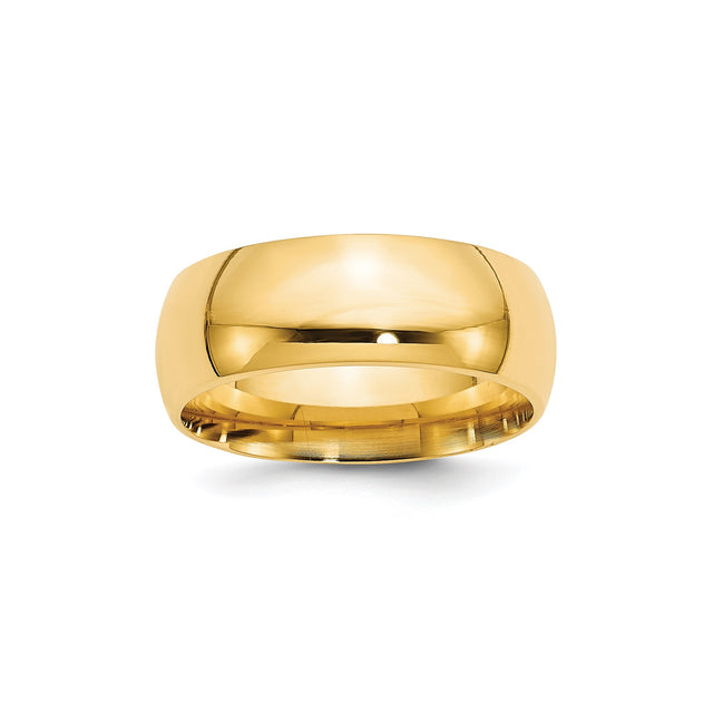 10k Yellow Gold Comfort Fit, Lightweight wedding band ring