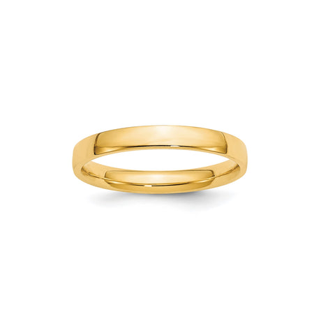 10k Yellow Gold Comfort Fit, Lightweight wedding band ring