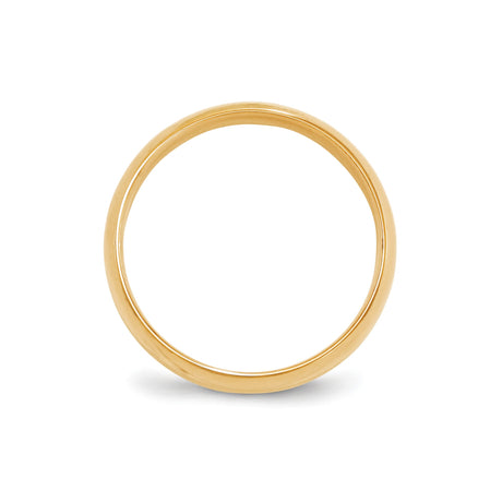 10k Yellow Gold Comfort Fit, Lightweight wedding band ring alternate angle