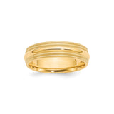 10k Yellow Gold Milgrain, Comfort Fit wedding band ring