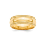 10k Yellow Gold Milgrain, Comfort Fit wedding band ring